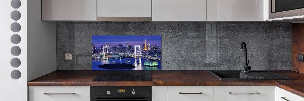 Rivestimento parete cucina con motivo Ponte di Tokyo