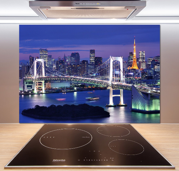 Rivestimento parete cucina con motivo Ponte di Tokyo