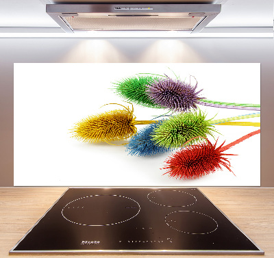 Pannello paraschizzi cucina con motivo a cardo