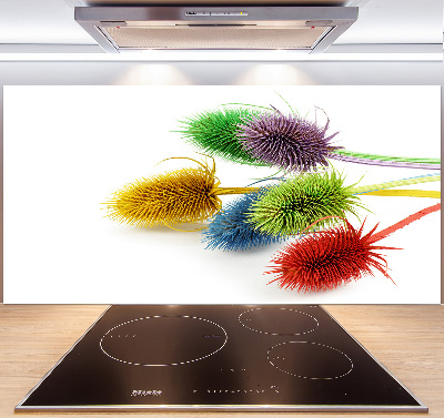 Pannello paraschizzi cucina con motivo a cardo