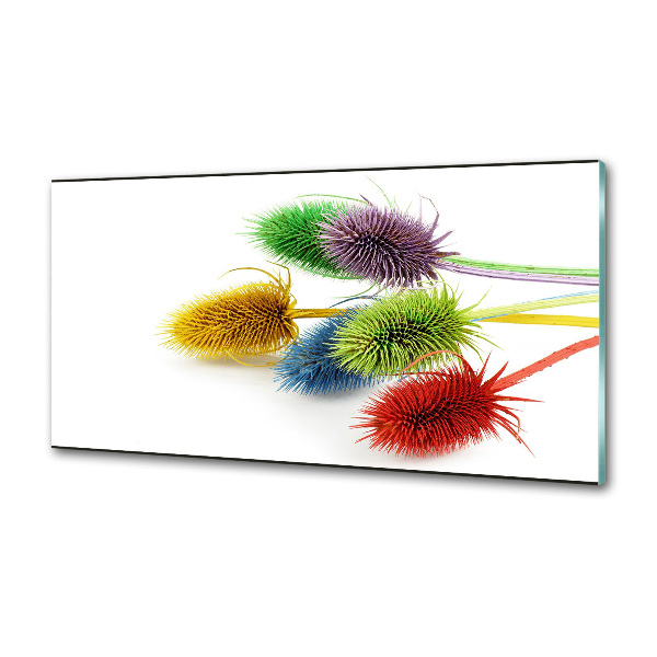 Pannello paraschizzi cucina con motivo a cardo