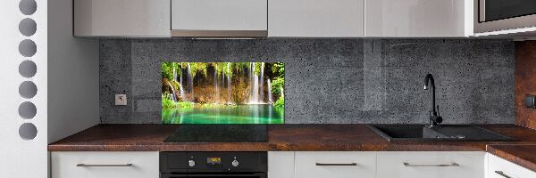 Rivestimento parete cucina con motivo Laghi di Plitvice