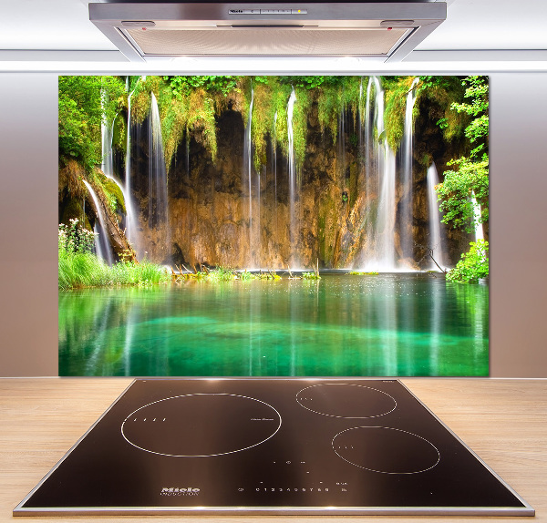 Rivestimento parete cucina con motivo Laghi di Plitvice