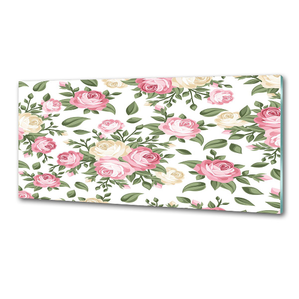 Pannello retrocucina con motivo a rose