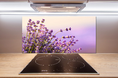 Rivestimento parete cucina con motivo lavanda