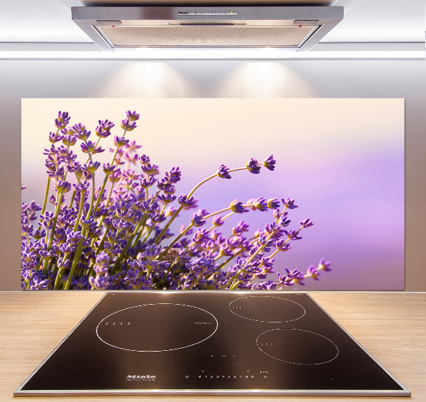 Rivestimento parete cucina con motivo lavanda