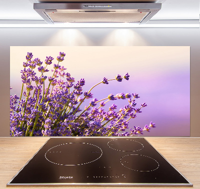 Rivestimento parete cucina con motivo lavanda