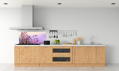 Rivestimento parete cucina con motivo lavanda