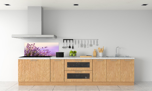 Rivestimento parete cucina con motivo lavanda