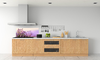 Rivestimento parete cucina con motivo lavanda