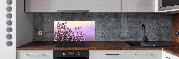 Rivestimento parete cucina con motivo lavanda