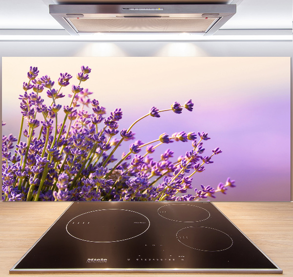 Rivestimento parete cucina con motivo lavanda