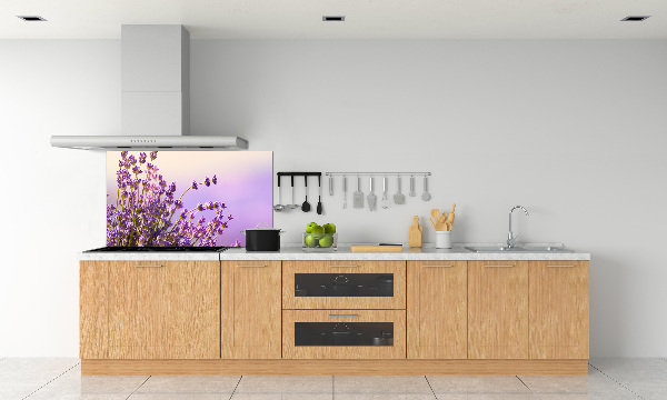 Rivestimento parete cucina con motivo lavanda