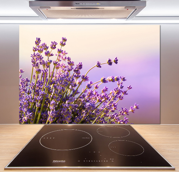 Rivestimento parete cucina con motivo lavanda