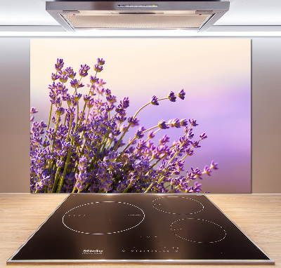 Rivestimento parete cucina con motivo lavanda