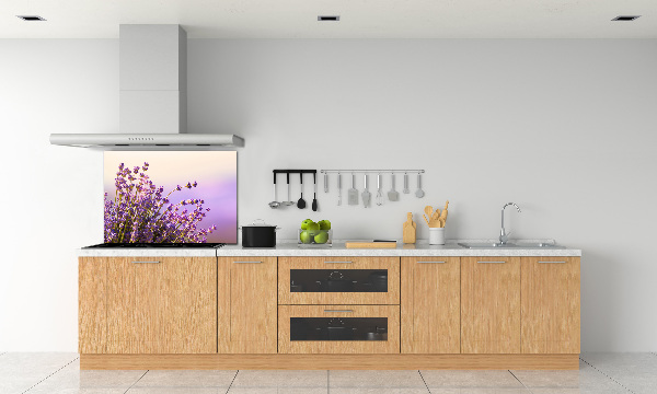 Rivestimento parete cucina con motivo lavanda