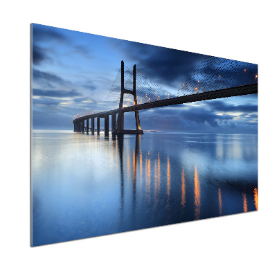 Pannello paraschizzi cucina con ponte illuminato