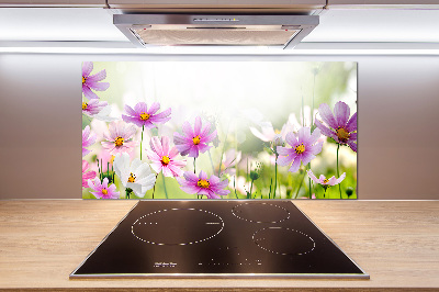 Pannello retrocucina con stampa raffigurante fiori nel prato