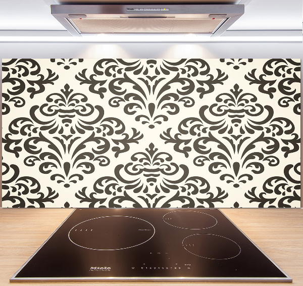 Pannello retrocucina con motivo ornamentale come sfondo
