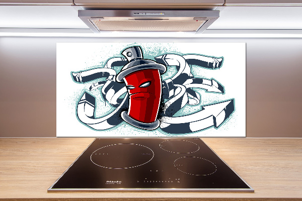 Pannello paraschizzi cucina con motivo graffito