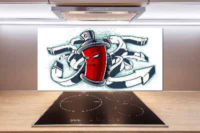 Pannello paraschizzi cucina con motivo graffito