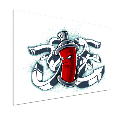 Pannello paraschizzi cucina con motivo graffito