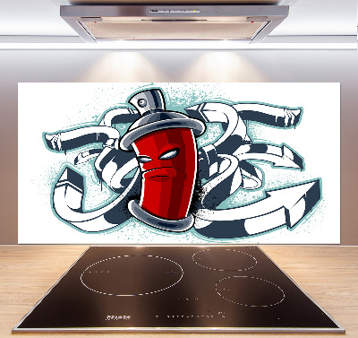 Pannello paraschizzi cucina con motivo graffito