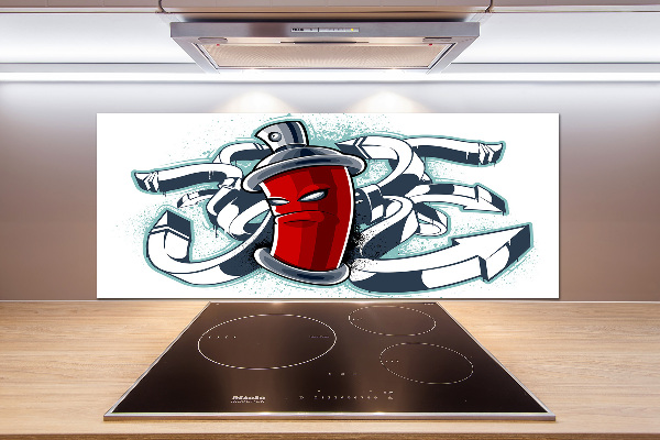 Pannello paraschizzi cucina con motivo graffito