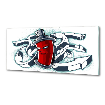 Pannello paraschizzi cucina con motivo graffito