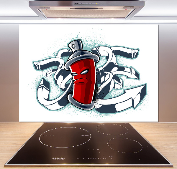 Pannello paraschizzi cucina con motivo graffito