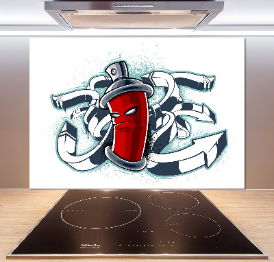 Pannello paraschizzi cucina con motivo graffito