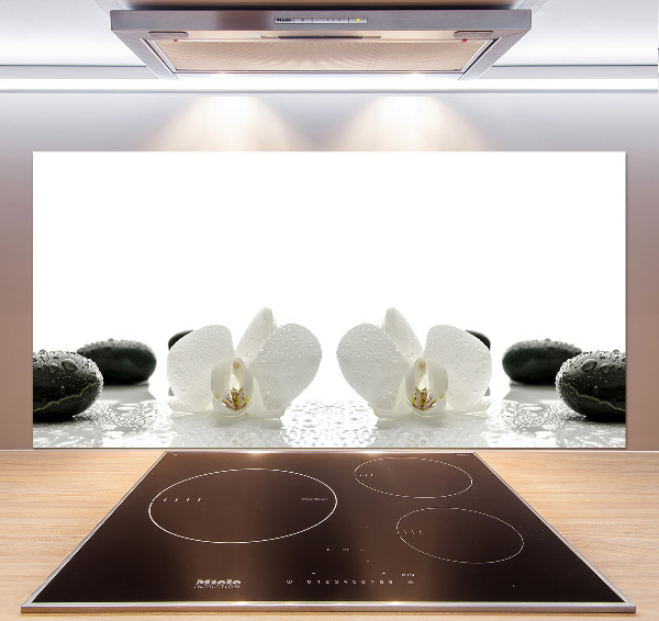 Pannello paraschizzi cucina con motivo orchidea