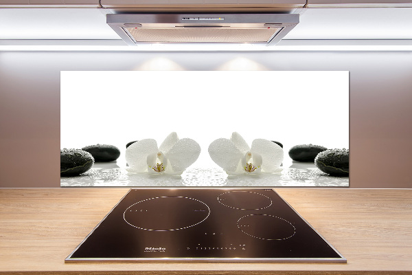 Pannello paraschizzi cucina con motivo orchidea