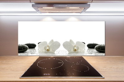 Pannello paraschizzi cucina con motivo orchidea