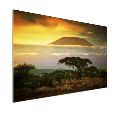 Rivestimento parete cucina con motivo Kilimanjaro Kenya