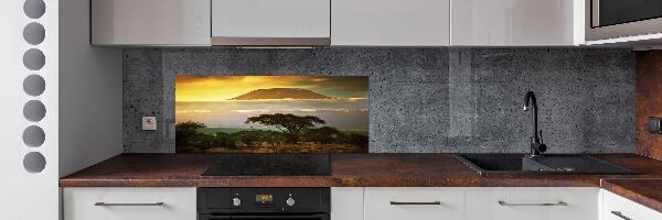 Rivestimento parete cucina con motivo Kilimanjaro Kenya