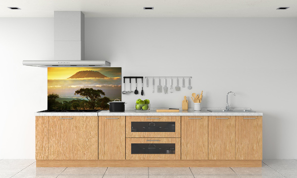 Rivestimento parete cucina con motivo Kilimanjaro Kenya