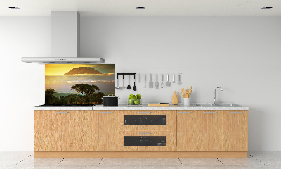 Rivestimento parete cucina con motivo Kilimanjaro Kenya