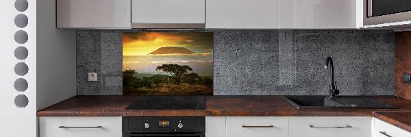 Rivestimento parete cucina con motivo Kilimanjaro Kenya