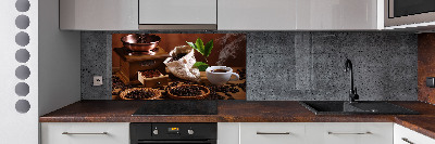 Rivestimento parete cucina con motivo a una tazza di espresso