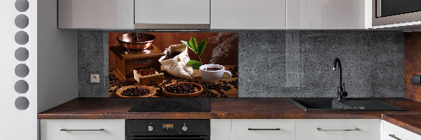 Rivestimento parete cucina con motivo a una tazza di espresso