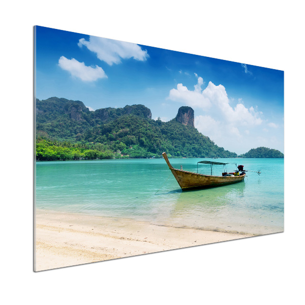 Pannello paraschizzi cucina con motivo a barca