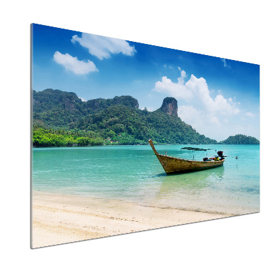 Pannello paraschizzi cucina con motivo a barca