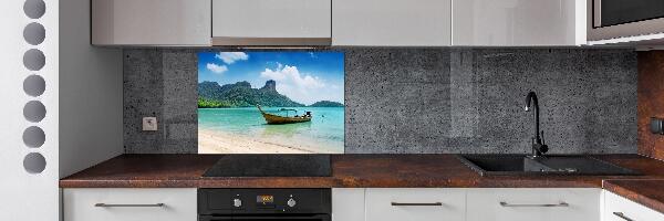 Pannello paraschizzi cucina con motivo a barca