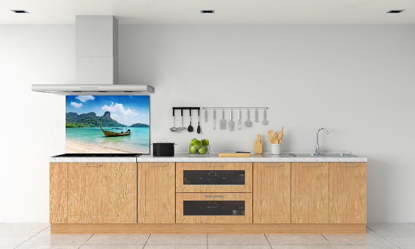 Pannello paraschizzi cucina con motivo a barca