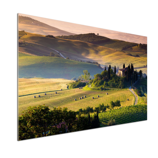 Pannello paraschizzi cucina con motivo Toscana, Italia