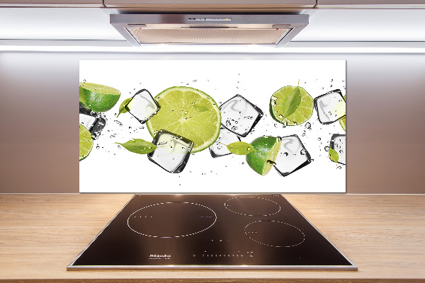 Pannello retrocucina con motivo lime con ghiaccio