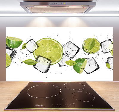 Pannello retrocucina con motivo lime con ghiaccio