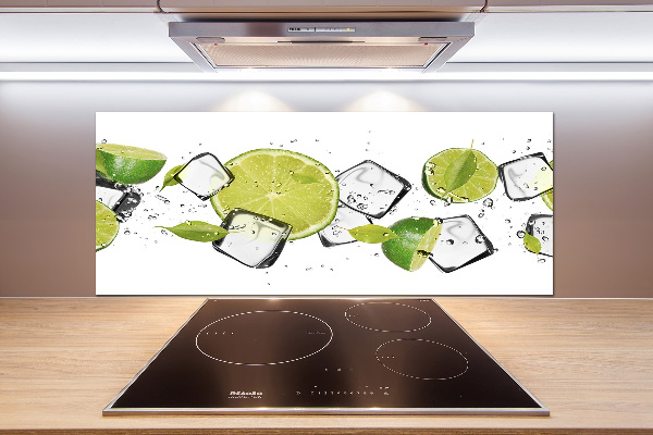 Pannello retrocucina con motivo lime con ghiaccio