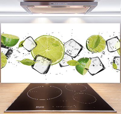 Pannello retrocucina con motivo lime con ghiaccio